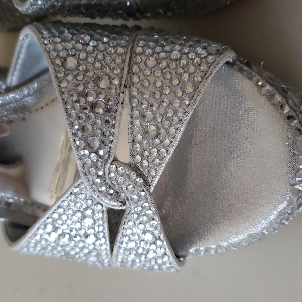 Gianni Bini Kemara Open Toe Embellished Glitter Platform Dress Sandals - Picture 5 of 5